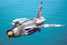 English Electric Lightning with over wing fuel tanks
