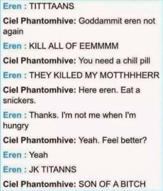 Eren & Ciel, Attack on Titan & Kuroshitsuji/Black Butler crossover