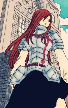 Erza Scarlet from Hiro Mashima's FAIRY TAIL, one of the toughest anime/manga heroines out there.