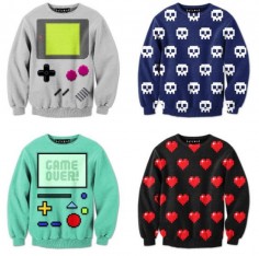 Even Non-Gamers Would Approve: Video Game Pixelated Sweatshirts