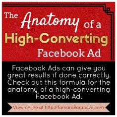 Facebook Ads can give you great results if done correctly. Check out this formula for the anatomy of a high-converting Facebook Ad. READ MORE: