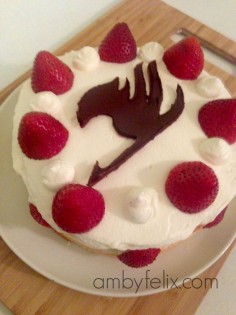 Fairy Tail Erza Scarlet Strawberry Cake Recipe | Amby Felix