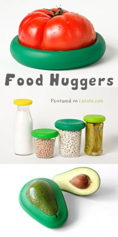 Food huggers! These are  replaces plastic baggies, wrap and foil. -- 21 Genius Silicone Inventions