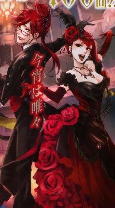 funtomscandy: “ “ Kuroshitsuji 100th chapter cover ” Just look at how gorgeous & glorious both of them are! This it the first time I’ve ever seen Grell with lipstick *0* I miss Madam too much!!!!!