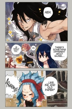 Gajeel looks so handsome these last couple of chapters we have agreed he has the afterglow look on him and thus this small comic was born. Yes Levy, yes, they’re talking about you. Made by Rboz | sketchy ✖ flavor