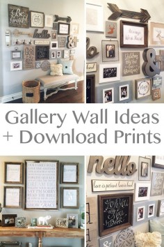 Gallery Wall Ideas. These are beautiful!