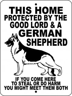 GERMAN SHEPHERD Dog Sign 9"x12" "Aluminum" GLGS1 on Etsy, $