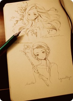 Gorgeous flowing drawings. ♥