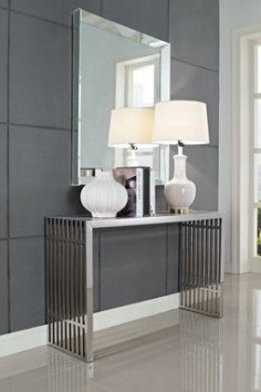 Gridiron Console Table - Silver by Cali Modern Classics