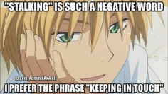 hahaha Usui  I don't think any girl would mind your "keeping in touch" ;)