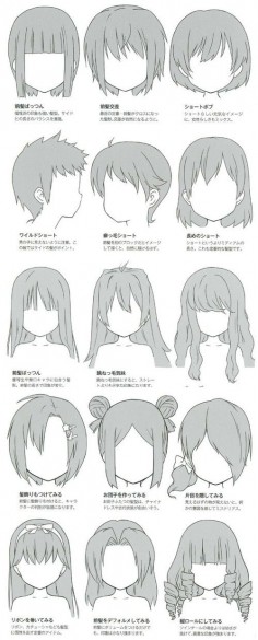 hair tutorial ✤ || CHARACTER DESIGN REFERENCESFind more at 