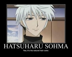 Hatsuharu Sohma, Yes it's his natural hair  take his word for it!!