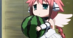 ♡Heaven's lost property♡ THATS RIGHT GIRL HOLD THAT WATER MELON Ikaros, Nymph, Astrea and Chaos all serve Tomoki Sakurai. Wow he's lucky.