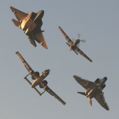 Heritage flight with my beloved Mustang and F22 Raptor