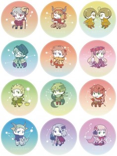 Hetalia - Zodiac Signs : Prussia as Aries, Belgium as Taurus, North and South Italy as Gemenies, Sweden as Cancer, Denmark as Leo, Hungary as Virgo, Netherlands as Libra, England as Scorpio, Spain as Sagitterius, Germany as Capricorn, France as Aquarius, and Lichtenstein as Pisces
