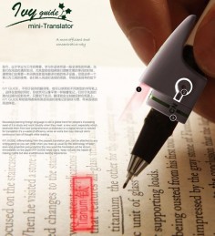 High Tech Translator Pen Could Revolutionize Reading & Writing - By adding a laser projected display to the pen, you will always be able to instantly see what the word you underline (for example) means.