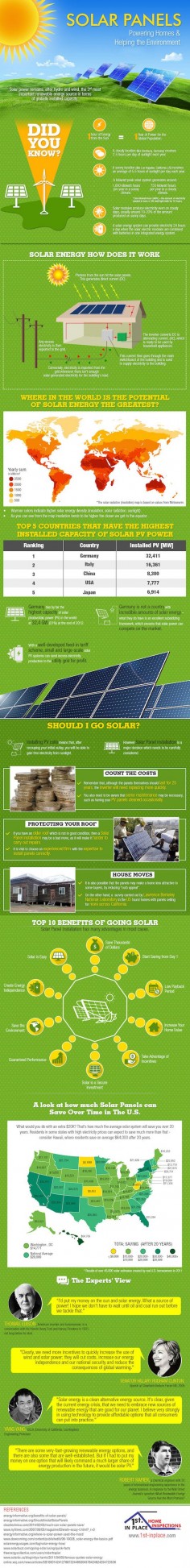 How solar panels work, and the benefits of going solar. #Infographic