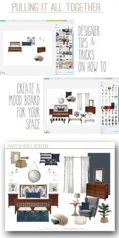How to create a mood board -- this one easy step will make your next room makeover easier and more cohesive, because it gives you a plan to work from.