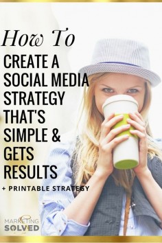 How to Create a Social Media Strategy that's Simple & Gets Results. + Printable Done For You Strategy from Marketing Solved. This is BRILLIANT and broken down so it's easy to follow - plus print the done for you strategy .
