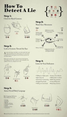 How To Detect A Lie Infographic by Lisa Woomer, via Behance