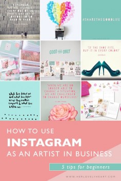How to use Instagram as an artist running a business? Click through to read.