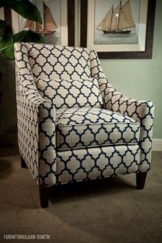 Huntington House Chair - living room navy chair