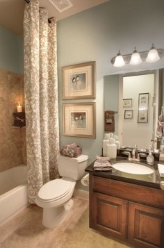 *I like the shower curtain that goes from ceiling to  II - Breezy Hill by Drees Custom Homes - Zillow