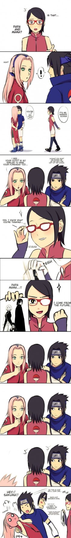 I love this family! My favorite thing about this is Sasuke is already thinking about clan revival.