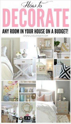 If you've ever been stuck in an outdated house and didn't have the money to renovate, this blog is a GREAT resource to help you make the MOST of what you already have! Tons of DIY and budget decorating ideas for even the tiniest budgets! A MUST PIN!