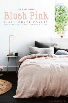 In Search of the Perfect Blush Pink Bedding Set - Linen Duvet covers, where to buy them, prices, and pros & cons!