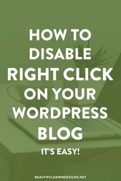 In this tutorial I'll be teaching you how to disable right click on WordPress. Before disabling right click on your blog, let's go over a few things.