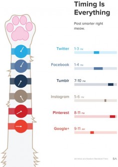 Infographic on the best times to post to social media