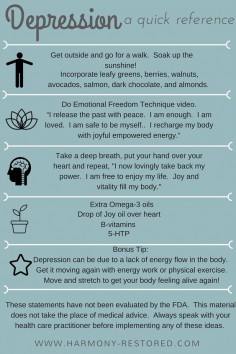 Installment #2 of the Simplifying Common Ailments series. Physical, mental, and emotional tools to naturally lift depression + EFT video #harmonyrestored #eft #nutrition #plantremedies #depression