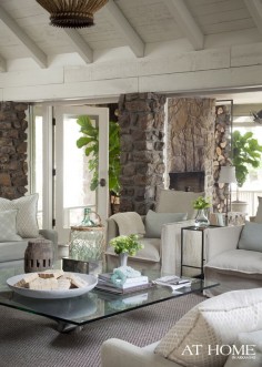 interior design ideas and inspiration for the transitional home by christina fluegge. Fiddle leaf figs + stone + casual furnishings