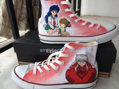 Inuyasha Converse Sneakers Custom Anime by EmilyTamHandPainting, $