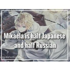 It was revealed by Kagami Takaya I'm not really shoked because he doesn't look like a Japanese ..but neither does Yu,Shinoa,Guren (..) - #QOTD : Mikaela or Yūichirō? #AOTD : Mika - Character : Mikaela Hyakuya Anime : Owari no Seraph - [#owarinoseraph #seraphoftheend #anime #manga #otaku #animefact #animefacts #mikaela #mikaelahyakuya]