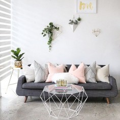 It's a blushing velvet affair. New cushions, furniture and decor in store 😍 #newarrivals #blush #velvet #homestyling