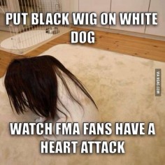 I've seen this too many times.  And it's true.  It does make FMA fans freak out.  Q____Q