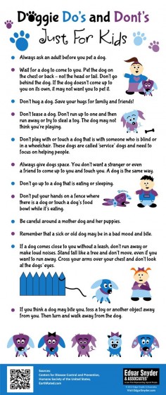 Just for kids! This dog safety tip sheet has important do's and don'ts for children and parents.