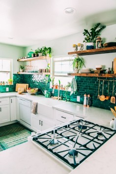 Justina's Boho Kitchen before and after | The Jungalow
