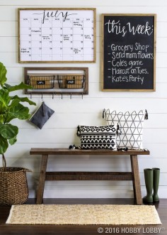 Keep your family organized & up-to-date with an on-trend command center.