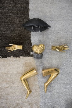 KELLY WEARSTLER | FIGURAL ART. The Classic Kiss, Saints Hands, Classic Legs & Amorata Sculpture.