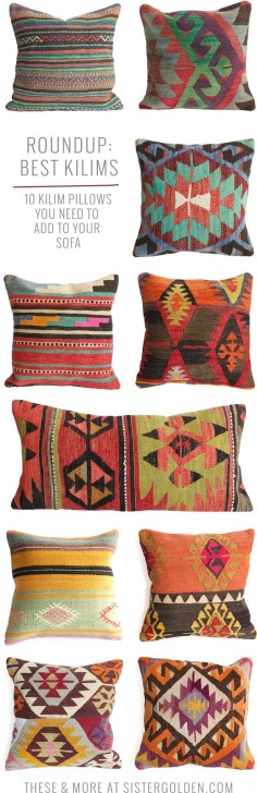 Kilim pillows that will add instant boho style to any drab couch!