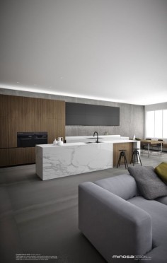 Kitchen - Wood - marble
