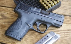 Less than one inch wide, the Smith & Wesson M&P 9 Shield packs up to 8+1 rounds of 9mm.