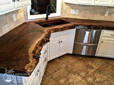 Little Branch Farms Rustic real wood Countertop. I Want!!