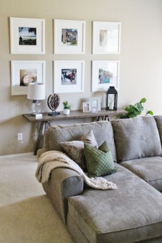 Living Room Decor // Ikea Picture Frame Gallery Wall // Sofa Table Decor // Tucker Up Blog