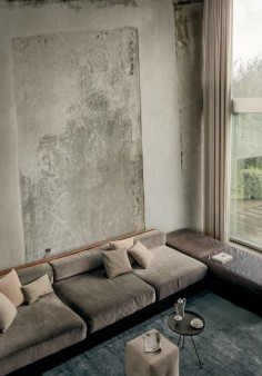 living room decor | interior design | neutral colors living room | wall art | statement piece