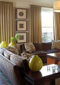 living rooms decorated with orange | ... Design Ideas Blending Brown and Orange Colors into Beautiful Rooms