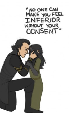 Loki and his daughter, Hel. YES YES YES I LOVE IT WHEN PEOPLE TAKE BITS OF MYTHOLOGY AND STICK THEM IN THE MOVIEVERSE AAAAUUUGHGH